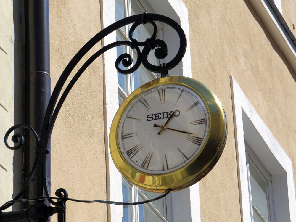 Seiko reklāmas pulkstenis