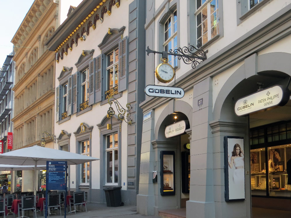 Luksusa pulksteņu un juvelieru rotaslietu veikals, Bāzele, Šveice